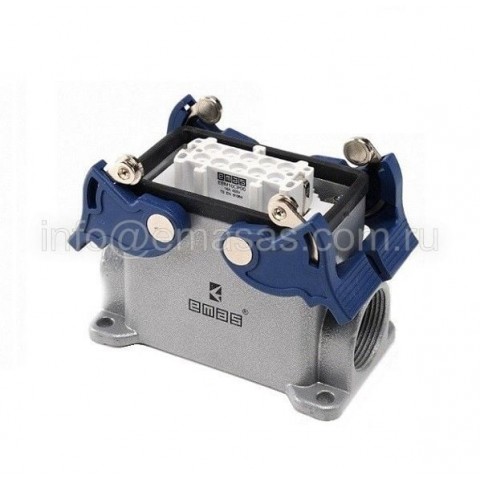 Emas EBM10PD14 Metal 10 Kontak Duvar Tipi Priz 16A Yandan Girişli 4 Mandallı Çok Kontaklı