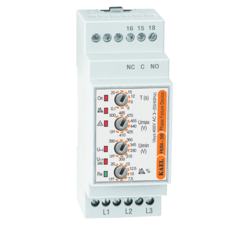 Kael FKR4-3W Faz Sıralamalı Nötrsüz Faz Koruma Rölesi