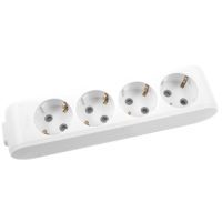 Viko 90113400 Multi-Let Beyaz Dörtlü Priz Topraklı Ç.K. Klemensli